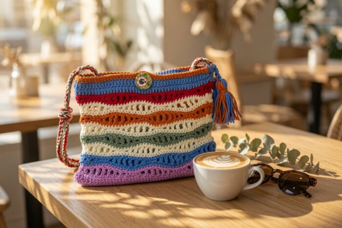 Boho Bloom Crochet Bag - Image 7